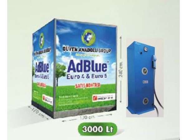 ADBLUE 13002 EDBLUE KATALİTİK VE KONVEKTÖR TEMİZLEME SIVISI 3.000 LT (3 TON) (KARE TANK VE POMPA İLE BERABER)