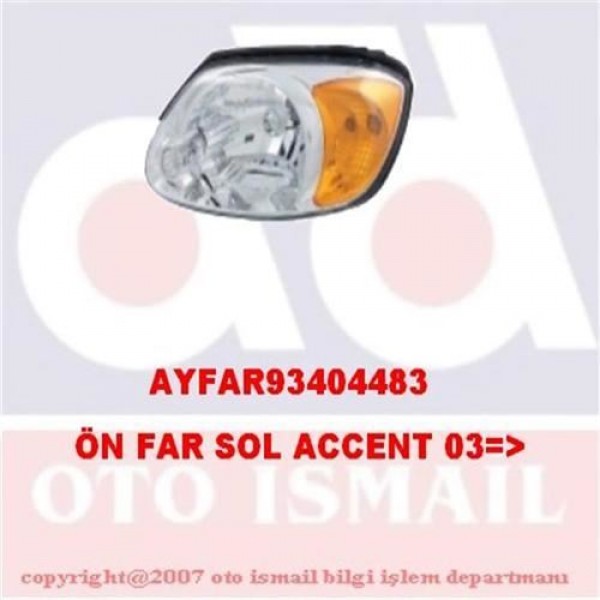 AYFAR 404483 FAR SOL + SINYAL ACCENT ADMIRE 03-