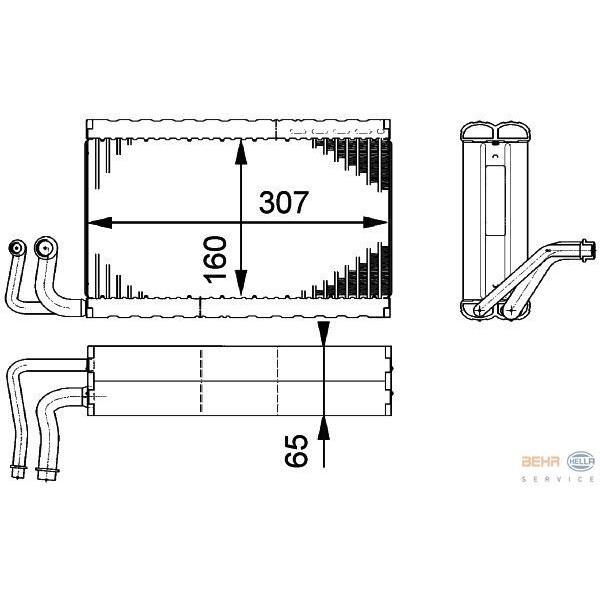 BEHR 8FV351211-771 KLIMA RADYATÖR BMW E60 03-