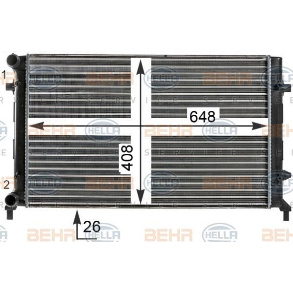 BEHR 8MK376700-494 SU RADYATÖRÜ GOLF V 03-