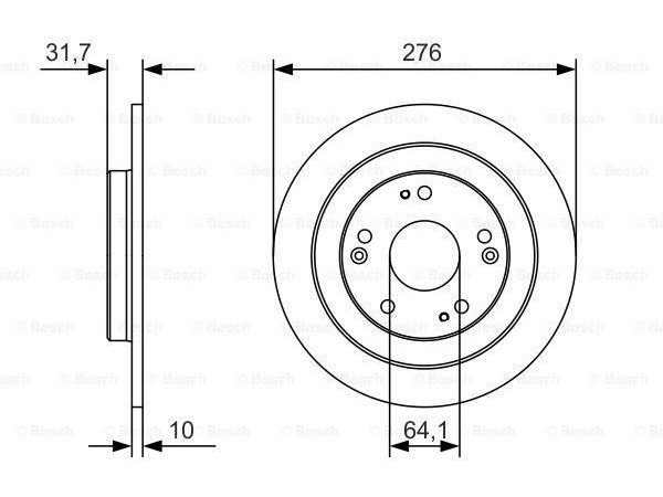 BOSCH 0986479A92 DİSK AYNA ARKA CIVIC 12-