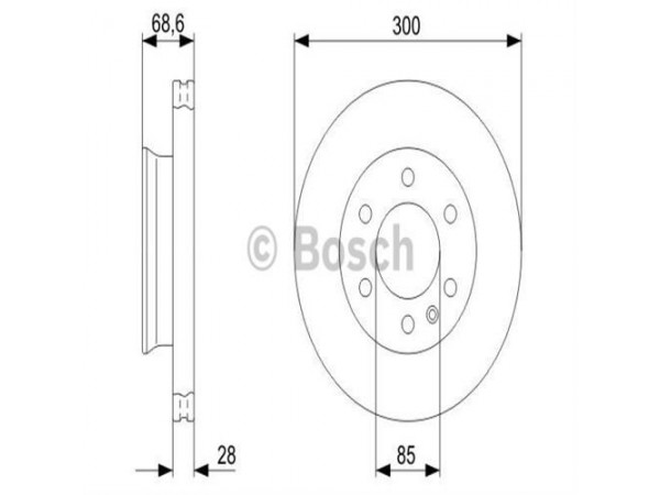 BOSCH 0986479R78 FREN DISKI ÖN CRAFTER 06-