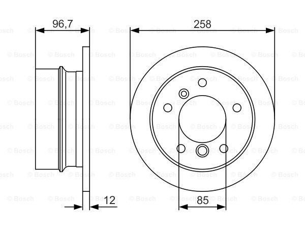 BOSCH 0986479S17 FREN DİSKİ [5D-258mm SPRINTER 214 NGT 00-