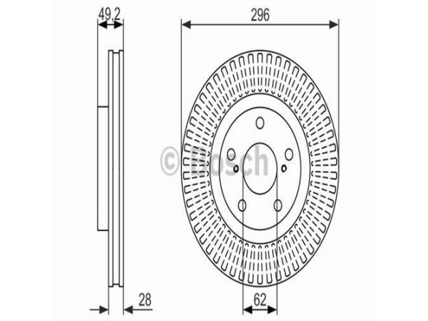 BOSCH 0986479S22 FREN DISKI ÖN CAMRY 06-