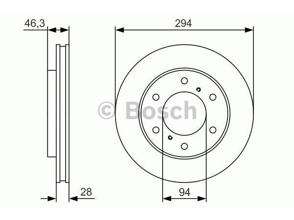 BOSCH 0986479S63 FREN DISKI ÖN L200 05-