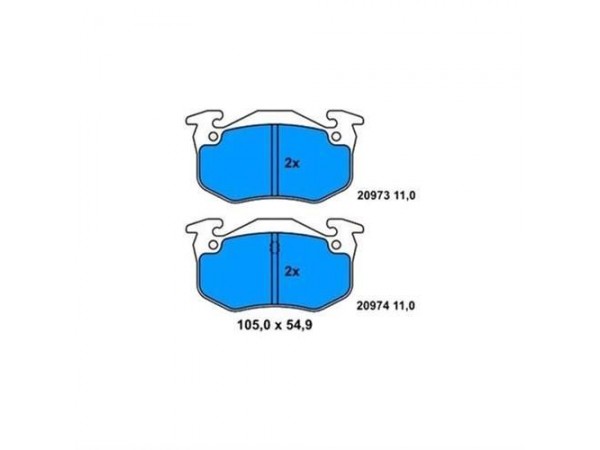 FREN BALATASI ARKA CLIO I 90-; CLIO II MEGANE I 95-; / 106 II 96-; 205 83-; 206 98-; 309 / ZX 91-; SAXO 96-; XSARA 97-;