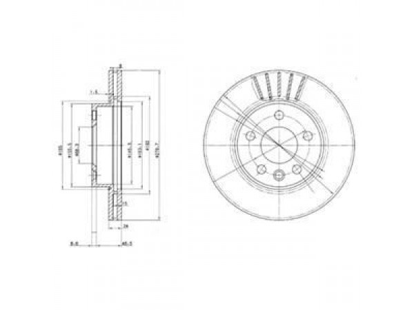 DELPHI BG3417 FREN DISKI ÖN TRANSPORTER T4 96-