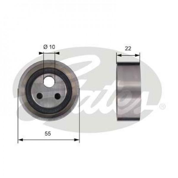 GATES T41155 TRIGER EKSANTRIK GERGI RULMANI R19 CLIO II KANGOO MEGANE / LOGAN SANDERO 1.4 8V E7J 1.6 8V K7M