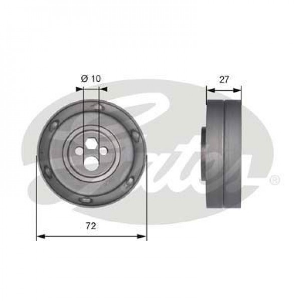 GATES T41216 EKSANTRIK GERGI RULMANI AUDI A6 2.6-2.6 QUATTRO-2.8 2.8 QUATTRO 94-