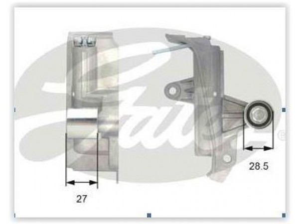 GATES T43028 EKSANTRIK GERGI RULMANI KÜTÜKLÜ + TITRESIM AMORT PASSAT 96-