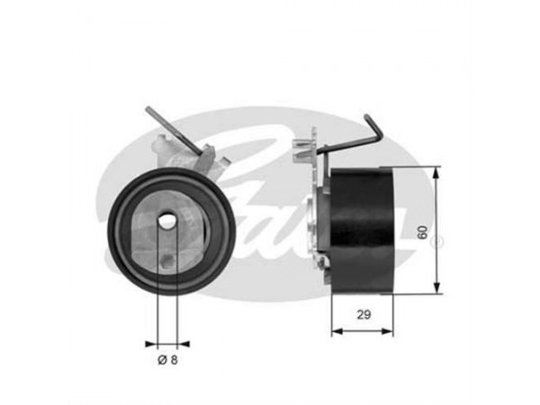 GATES T43088 TRIGER EKSANTRIK GERGI RULMANI 206 207 307 1007 / C2 C3 C4 1.4 16V ET3J4