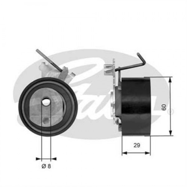 GATES T43088 TRIGER EKSANTRIK GERGI RULMANI 206 207 307 1007 / C2 C3 C4 1.4 16V ET3J4