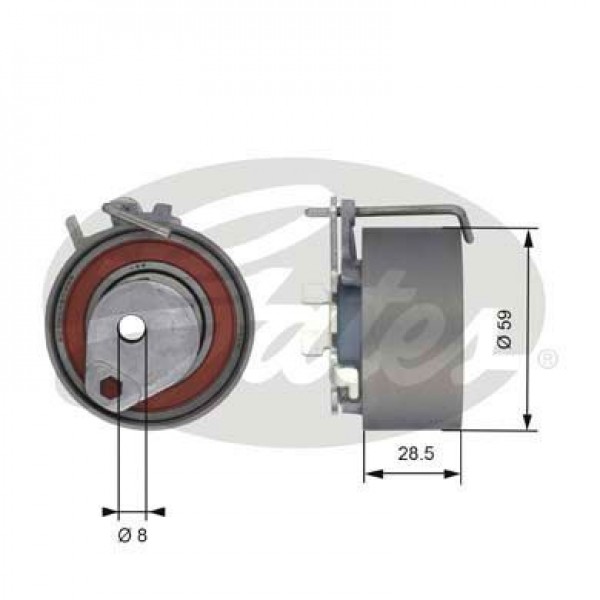 GATES T43126 TRIGER EKSANTRIK GERGI RULMANI CLIO II III TWINGO 1.2 16V D4F