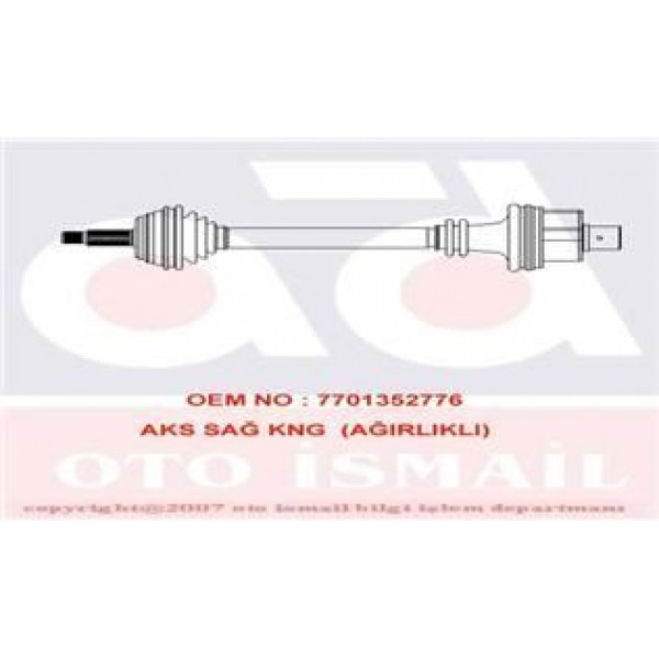 GKN GLANZER 303229 AKS SAG ABSSIZ CLIO II 98-