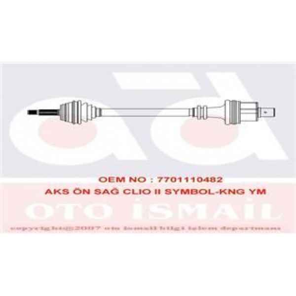 GKN GLANZER 303234 AKS SAG ABSLI 26D CLIO II 98-