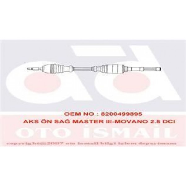 GKN GLANZER 303506 AKS SAG ABSLI MASTER II / MOVANO 2.5 DCI