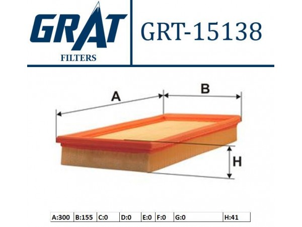 GRAT 15138 HAVA FILTRESI GOLF V 03-