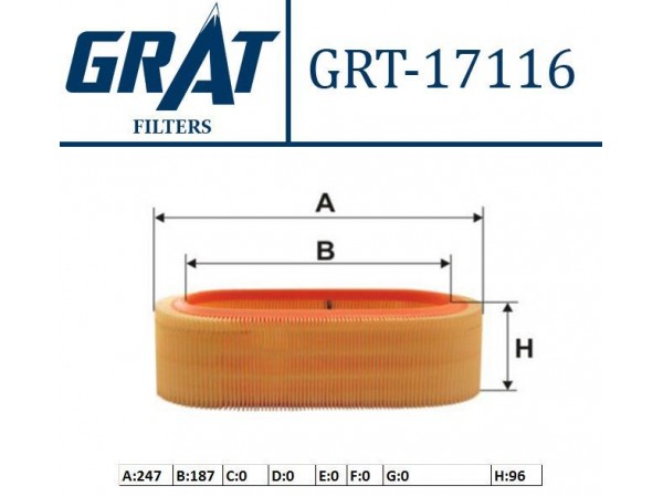 GRAT 17116 HAVA FILTRESI TRANSIT T12 91-