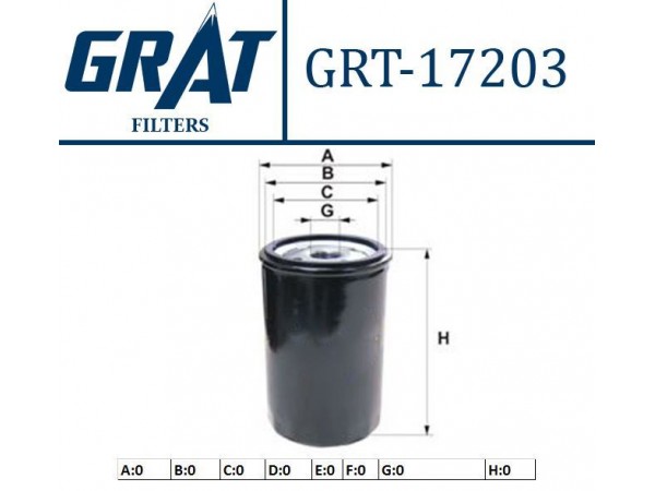 GRAT 17203 YAG FILTRESI DUCATO III / BOXER III  / JUMPER III / TRANSIT V347 14-