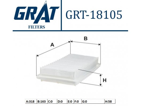 GRAT 18105 HAVA FILTRESI COROLLA 04-