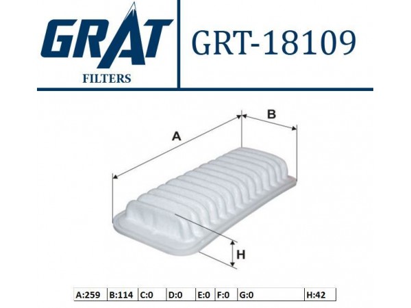 GRAT 18109 HAVA FILTRESI 107 / C1 / YARIS 99-