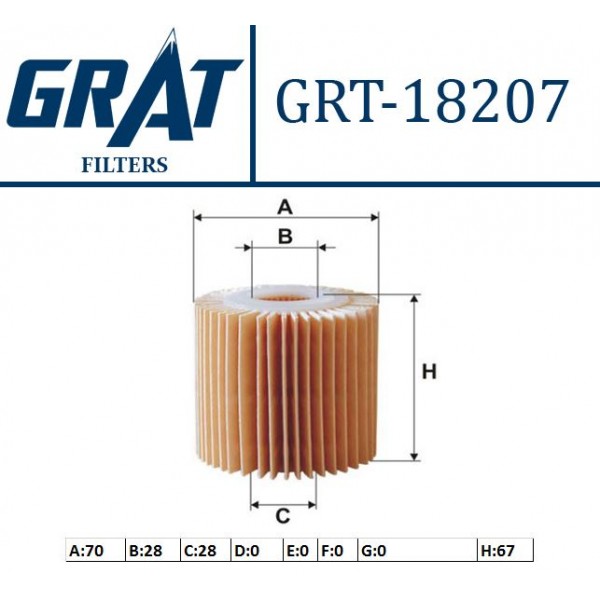 GRAT 18207 YAG FILTRESI COROLLA 13-