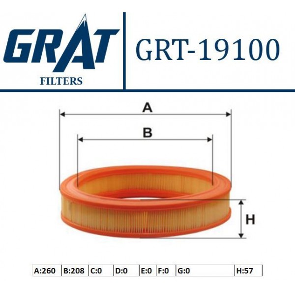 GRAT 19100 HAVA FILTRESI FAVORIT 87-