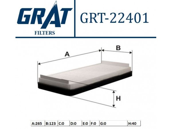 GRAT 22401 POLEN FILTRESI MERCEDES W202 W210 W220 95-