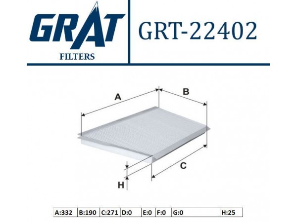 GRAT 22402 POLEN FILTRESI MERCEDES W203 00-