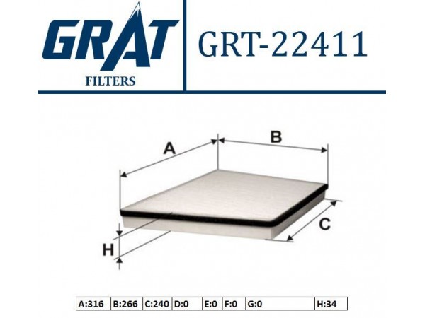 GRAT 22411 POLEN FILTRESI MERCEDES W211 W219 02-