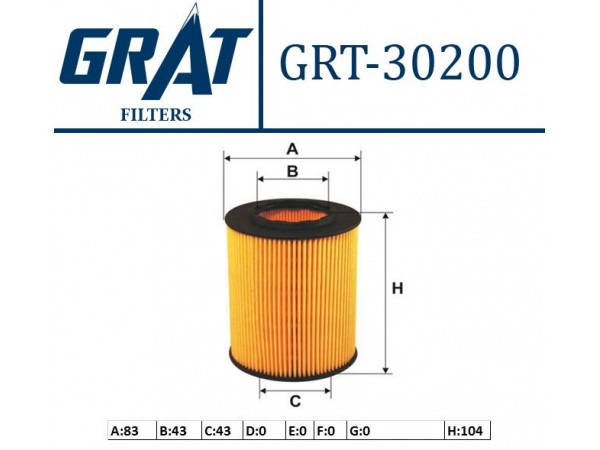 GRAT 30200 YAG FILTRESI BMW 3 95-