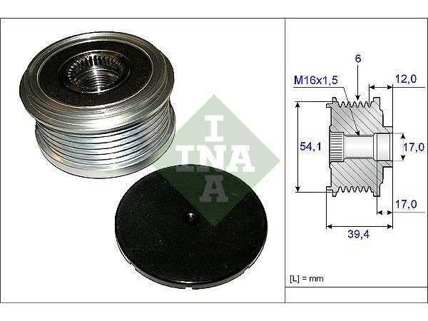 ALTERNATÖR KASNAGI RULMANLI FIESTA V 01-;10 -FUSION 02-;05 1.4 TDCI MADA 2 1.4 CD 03-; 6 KANAL