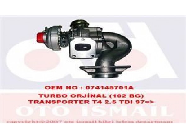 KKK 53149887018 TURBO ORJINAL 102 BG TRANSPORTER T4 2.5 TDI 97-