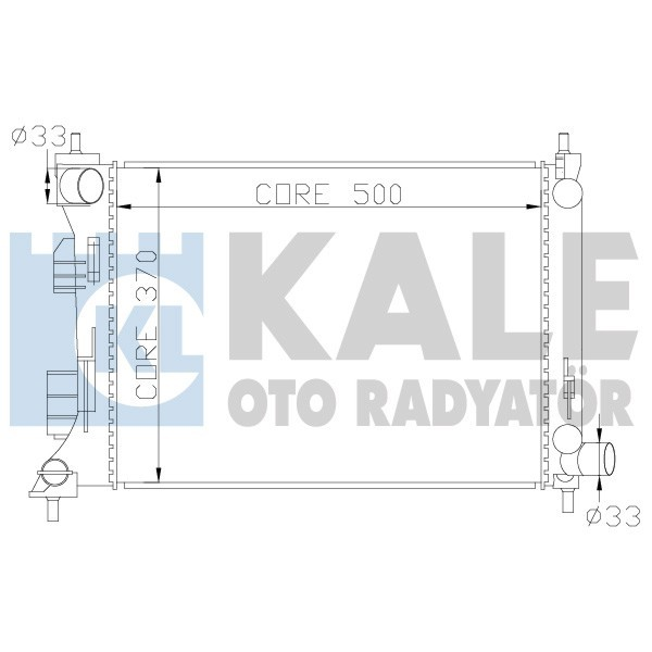 RADYATÖR BRAZING ACCENT BLUE 1.4i 1.6i i20 1.4i 500x382x16