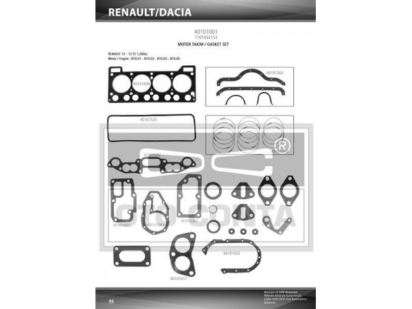 OTO CONTA 40101001 MOTOR TAKIM CONTA R12 1.3 1.3