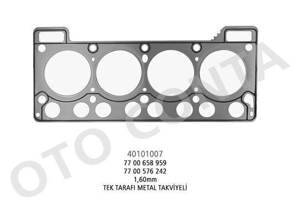 OTO CONTA 40101007 SILINDIR KAPAK CONTASI R12 1.3 ÇELIK LPG