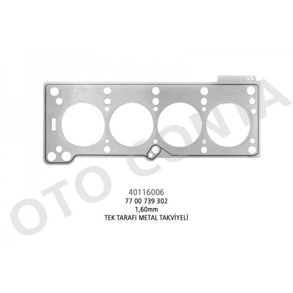 OTO CONTA 40116006 SILINDIR KAPAK CONTASI R9 R19 CLIO EXPRESS KANGOO MEGANE 1.4 8V E7J LPG LI 1.60mm