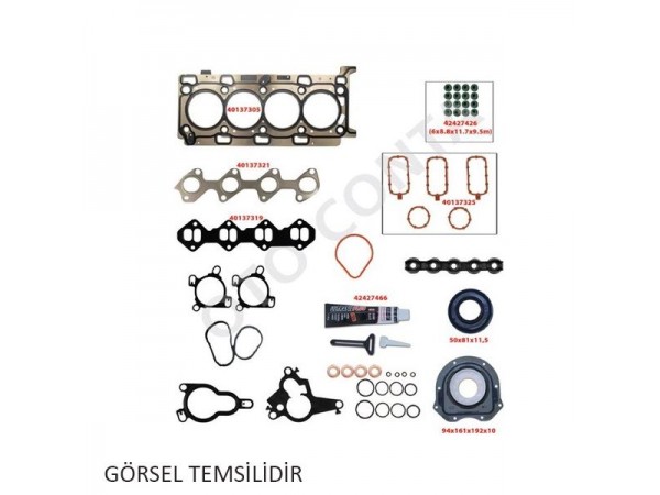 OTO CONTA 42456802 MOTOR TAKIM CONTA FULL OTOCONTA TEFLON KEÇELİ SKCLI METAL KARTERLI SUBAP LASTİKLİ CLIO KANGOO MEGANE 1.5 DCI K9K