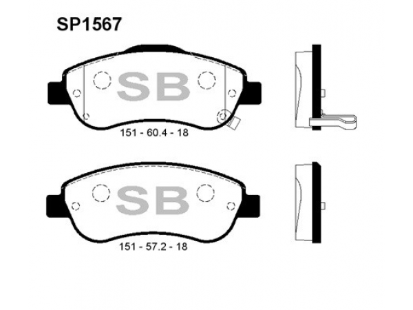 SANGSING SP1567 FREN BALATASI ÖN HONDA CRV III 2.0 I VTEC 2.2 I CTDI 07-