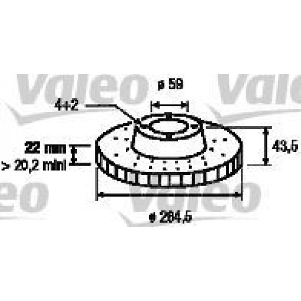 VALEO 186266 FREN DISKI ÖN LINEA 07-