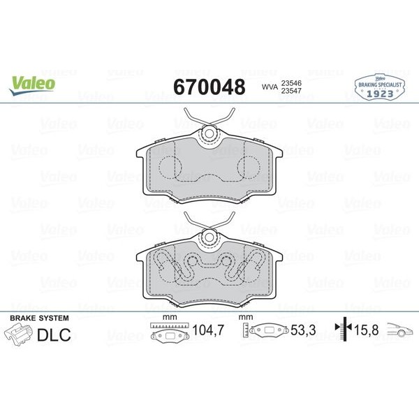 ÖN BALATA CORSA D (KÜÇÜK TİP)  1.0-1.2-1.3 CDTI-1.4 07/06=-;10=-; DOBLO 03=-; PANDA 04=-;