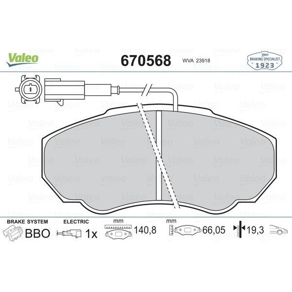 ÖN BALATA FİŞLİ DUCATO (02-06) BOXER (02-06) JUMPER (02-06) K.Ç TİP 1400 KG