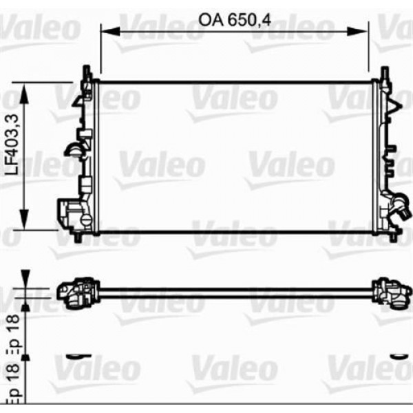 SU RADYATÖRÜ VECTRA C 06-; 1.6 16V 1.8 16V MT AC SIGNUM 02-; 1.8 16V MT AC