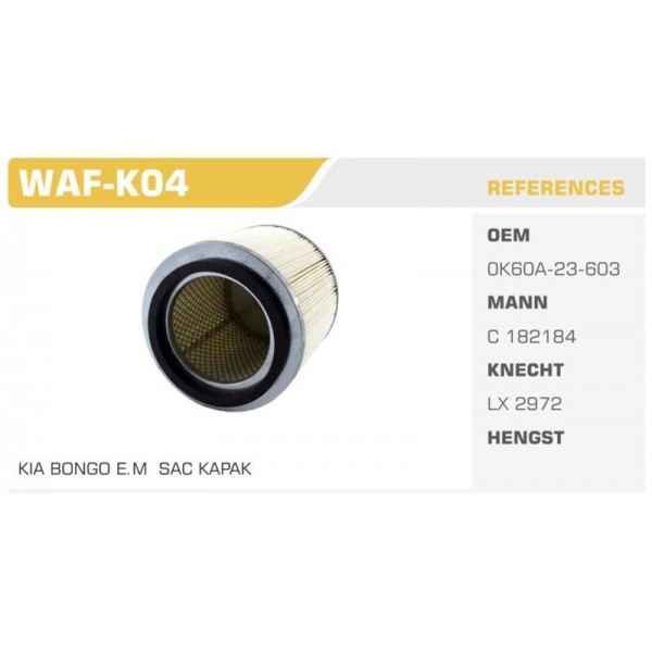 WINKEL WAF-K04 HAVA FILTRESI BONGO K2500 99-