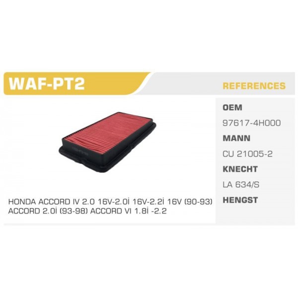 WINKEL WAF-PT2 HAVA FİLTRESİ ACCORD 90-