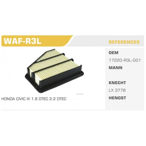 WINKEL WAF-R3L HAVA FİLTRESİ CIVIC 12-