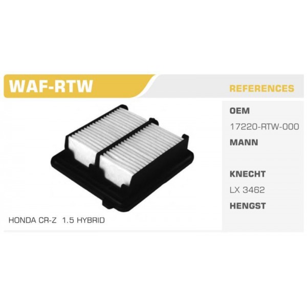 WINKEL WAF-RTW HAVA FİLTRESİ CRZ 1.5 HYBRID Koli: 20 Ad.