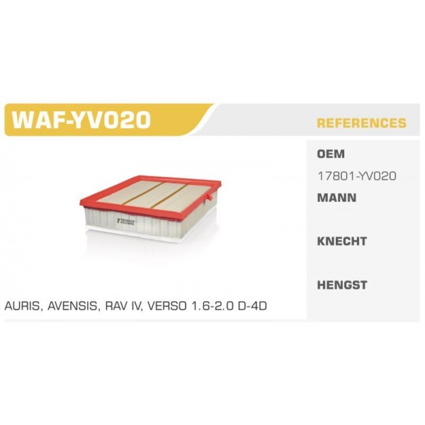 WINKEL WAF-YV020 HAVA FILTRESI AURIS VERSO 13-