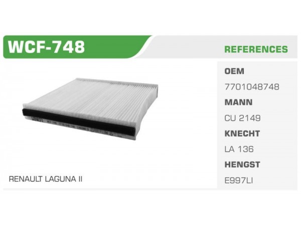 WINKEL WCF-748 POLEN FİLTRESİ LAGUNA II 00-