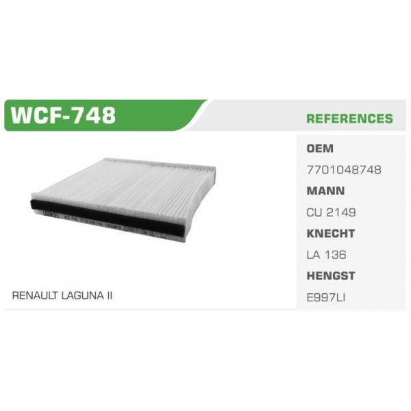 WINKEL WCF-748 POLEN FİLTRESİ LAGUNA II 00-